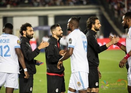 عبدالله السعيد في منتخب مصر مع كل من محمد صلاح و محمود علاء