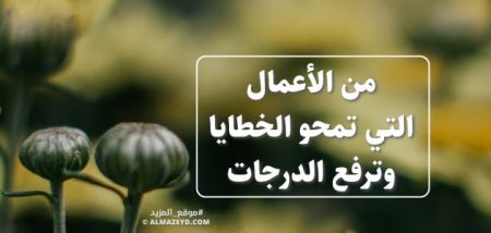 من الأعمال التي تمحو الخطايا وترفع الدرجات