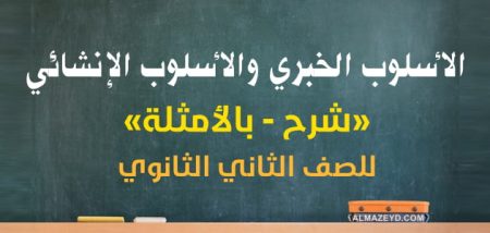 الأسلوب الخبري والأسلوب الإنشائي «شرح – بالأمثلة» للصف الثاني الثانوي