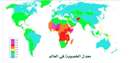 معدل الخصوبة في العالم