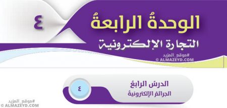 درس الجرائم الإلكترونية، التجارة الإلكترونية، مادة الثقافة المالية، الصف التاسع