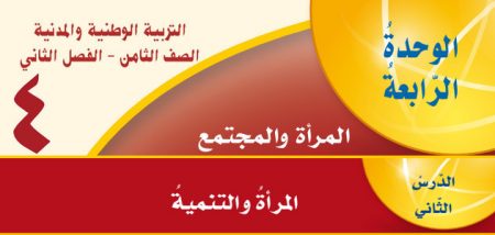 شرح وتلخيص، حل أسئلة درس المرأة والتنمية، مادة التربية الوطنية والمدنية، الصف الثامن الأساسي، الفصل الدراسي الثاني