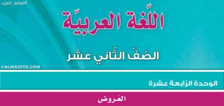 مراجعة/تلخيص وحل أسئلة وحدة «العروض» الثاني الثانوي الأردني [١٢ توجيهي]