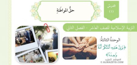 درس حق المواطنة، الصف العاشر، مادة التربية الإسلامية، الفصل الدراسي الثاني