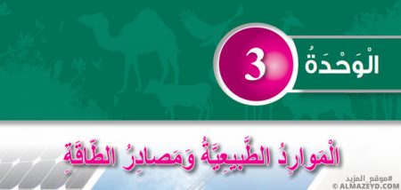 حل مراجعة الوحدة 3 «الموارد الطبيعية ومصادر الطاقة» علوم 5 ابتدائي «أردني» الفصل الأول