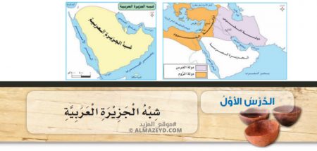 تلخيص وحل أسئلة درس: شبه الجزيرة العربية – تاريخ 6 ابتدائي «أردني» الفصل الأول