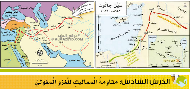 تلخيص وحل أسئلة درس: مقاومة المماليك للغزو المغولي – تاريخ 9 أساسي «أردني» الفصل الأول