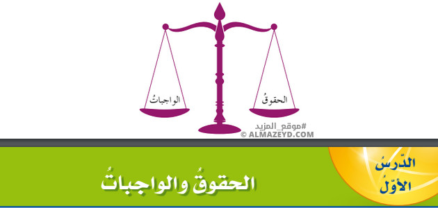 تلخيص وحل أسئلة درس: الحقوق والواجبات – تربية وطنية ومدنية 9 «أردني» الفصل الأول