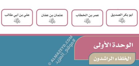 تلخيص الوحدة 1: الخلفاء الراشدون – دراسات اجتماعية 5 ابتدائي «سعودي» الفصل الأول