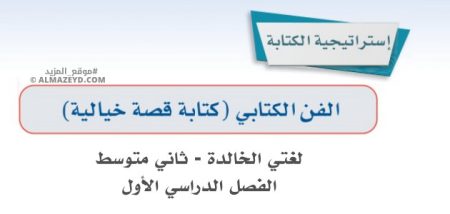 الفن الكتابي: (كتابة قصة خيالية) – لغتي ٢ متوسط «سعودي» فصل أول