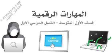 مراجعة نموذجية للمهارات الرقمية – أول متوسط «سعودي» منتصف الفصل الدراسي الأول