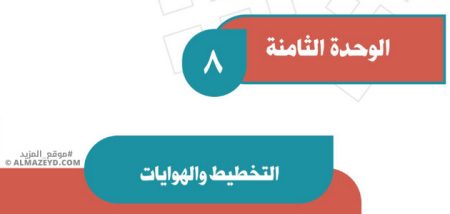 حل أسئلة تقويم الوحدة 8: التخطيط والهوايات - اجتماعيات ثاني متوسط «سعودي» فـ٣