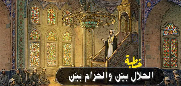 خطبة جمعة: الحلال بيّن والحرام بيّن - مكتوبة كاملة