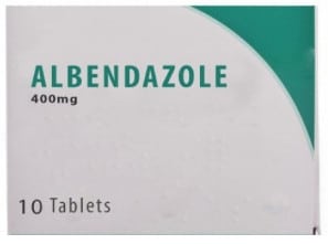 صورة, عبوة, البندازول, Albendazole