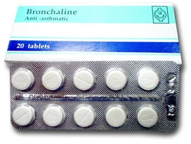 صورة , عبوة , دواء , أقراص , برونكالين , Bronchaline