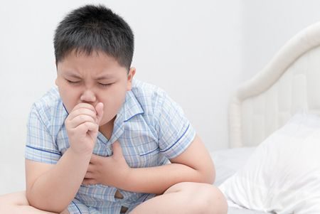 السعال الديكي , الأطفال, Child coughs , صورة