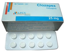 صورة , عبوة , دواء , أقراص , كلوزابكس , Clozapex