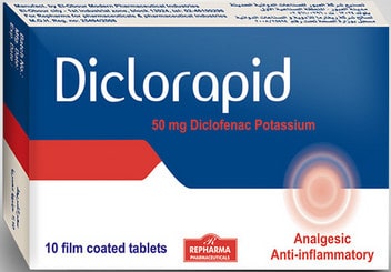 صورة , عبوة , دواء , أقراص , ديكلورابيد , Diclorapid