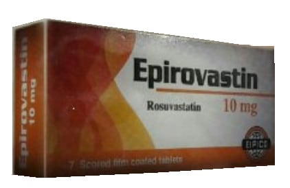 صورة , عبوة , دواء , أقراص مغلفة , لخفض الكوليسترول , إبيروفاستين , Epirovastin