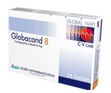 صورة , عبوة , دواء , لعلاج إرتفاع ضغط الدم , جلوباكاند , Globacand