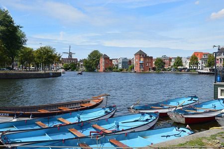 مدينة هارلم ، هولندا ، صورة ، Haarlem ، مياه ، يخوت