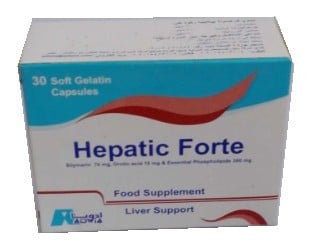 صورة , عبوة , دواء , كبسولات , الأمراض الكبدية , هيباتيك فورت , Hepatic Forte