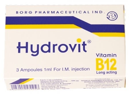 صورة , عبوة , دواء , أمبولات , نقص فيتامين ب12 , هيدروفيت , Hydrovit