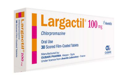 صورة ، عبوة ، دواء ، لعلاج الأمراض النفسية ، لارجاكتيل ، Largactil