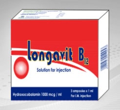 صورة,عبوة, أمبولات, لونجافيت ب12 , Longavit B12