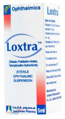 صورة,دواء,قطرة العين, عبوة, لوكسترا, Loxtra