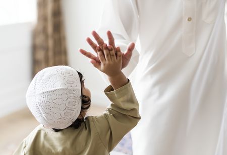 صورة , أب , طفل , خلق المسلم , شهر رمضان