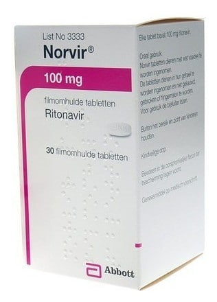 صورة , عبوة , دواء , لعلاج فيروس الإيدز , نورفير , Norvir