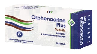 صورة, عبوة, أقراص, أورفينادرين بلاس, Orphenadrine Plus