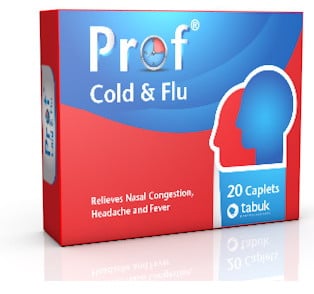 صورة, عبوة, بروف كولد أند فلو, Prof Cold And Flu