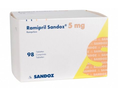 صورة , عبوة , دواء , لعلاج ارتفاع ضغط الدم , راميبريل ساندوز , Ramipril-Sandoz