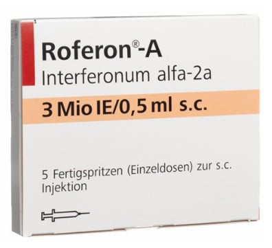 صورة , عبوة دواء , محقنة جاهزة للإستعمال , مضاد للفيروسات , روفيرون , Roferon A
