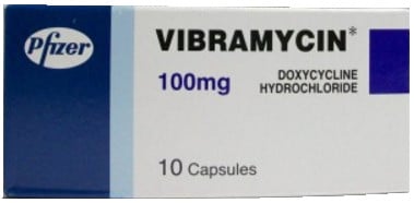صورة, عبوة, فيبراميسين, Vibramycin
