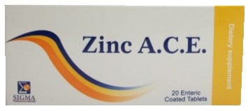 زنك إيه سي اي – Zinc ACE | مكمل غذائي في حالات نقص الزنك والفيتامينات