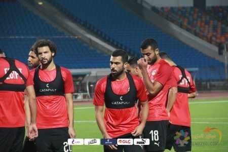 أحمد فتحي ومحمود علاء في تدريبات منتخب مصر